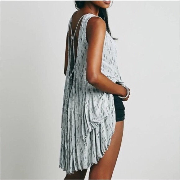 Free People Hummingbird Moonshine Open-Backed Tunic Top Small - Picture 1 of 6